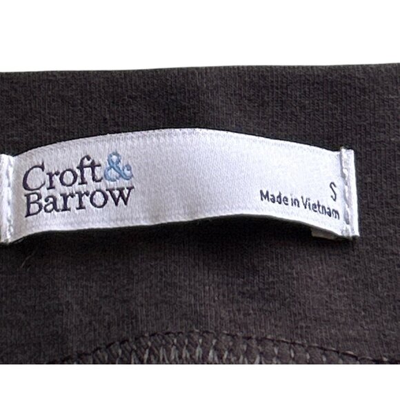 Croft & Barrow Womens Black Skimmer Pants S Cotton Blend Everyday Comfortable - Picture 3 of 9